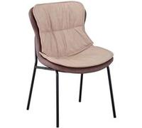 Chaise paris prix interieur non pliable en fer H. 84 cm beige