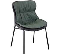 Chaise Design "Brady" 84cm Vert & Gris Foncé vert G