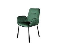 Chaise Design en Velours "Eliot" 87cm Vert