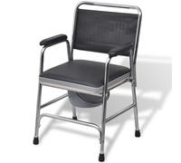 Chaise Percée Acier Toilette Improvisée Personne Malade Handicapée vidaXL