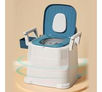 Chaise percée de chevet pour adultes - Antidérapante - Rembourrée - Grande capacité de - Avec sac poubelle - 49 x 44 x 15 cm - Soins personnels - Santé et beauté