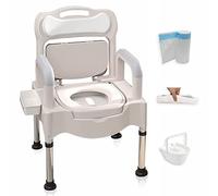 Chaise percée de Chevet WC de Chevet Chaise percée Pot réglable en Hauteur pour Adultes Seniors Toilettes Portables à Usage Domestique adaptées aux Personnes handicapées aux Personnes