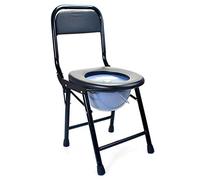 Chaise percée pliable en acier robuste - Chaise de douche 3 en 1 avec dossier, idéale pour les personnes âgées, handicapées et femmes enceintes - Qualité médicale