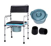 Chaise percée pliable portable, seau pliable, tabouret de toilette mobile, siège de toilette réglable en hauteur, for personnes âgées et femmes enceintes