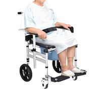 Chaise percée pliante avec roulettes, repose-pieds amovibles, design étanche pour personnes âgées et handicapées