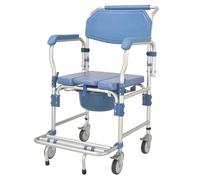 Chaise percée pliante avec roulettes, toilettes de chevet mobiles pour personnes âgées et handicapées, transport facile et confort