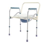 Chaise percée pliante en acier inoxydable pour personnes âgées, chaise de douche avec roulettes, convient aux personnes à mobilité réduite