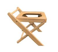 Chaise percée pliante pour toilettes - Tabouret de camping portable - Chaise de douche pour personnes âgées et handicapées