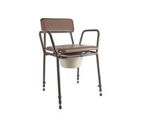 Aidapt Chaise percée Essex – Réglable en hauteur – Brun