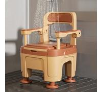 Chaise percée réglable pour personnes âgées - Toilettes portables pour personnes âgées avec siège extra large de 47,7 cm et coussinets antidérapants pour les pieds, supporte jusqu'à 400 kg