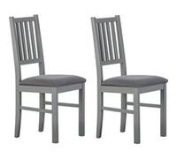 Inter Link Chaise de salle à manger LUZERNA 7.1 SET de 2 pièces Gris Bois massif