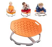 Chaise Pivotante 360° Sensorielle pour Enfant Autisme,Jouet d'Équilibre et Coordination Corps,Carrousel Tournant Garçons et Filles (Orange)