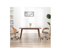 Chaise pivotante à manger Taupe Bois courbé et tissu Taupe G