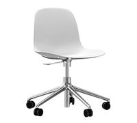 Chaise pivotante à roulettes Form 5W Gaslift aluminium base