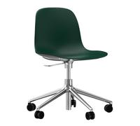 Chaise pivotante à roulettes Form 5W Gaslift aluminium base
