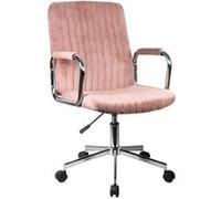Chaise pivotante à roulettes velour AKORD FD24 Rose Rose