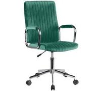 Chaise pivotante à roulettes velour AKORD FD24 Vert Bouteille Vert Bouteille