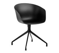 Chaise pivotante About a Chair AAC 20 2.0 noir black powder-coated aluminium base