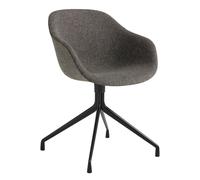 Chaise pivotante About a Chair AAC 221 noir black powder-coated aluminium base