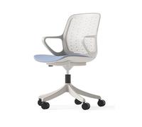 Chaise Pivotante avec Accoudoirs, Chaise Gaming Ergonomique, Confortable et Respirante, Elle est élégante et Tendance pour la Maison, Le Bureau ou Les études(Blue)