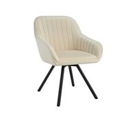 tectake® Chaise pivotante de Salle à Manger Moderne Fauteuil Salon Velours Chaise Ergonomique Rembourrée Confortable Chaise Design Meuble Salon pour Salle à Manger, Salon, Coiffeuse, Chambre, Cuisine