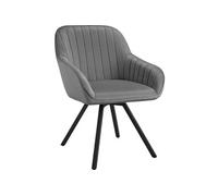 tectake® Chaise pivotante de Salle à Manger Moderne Fauteuil Salon Velours Chaise Ergonomique Rembourrée Confortable Chaise Design Meuble Salon pour Salle à Manger, Salon, Coiffeuse, Chambre, Cuisine