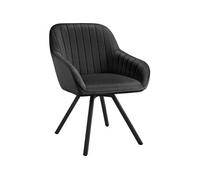 tectake® Chaise pivotante de Salle à Manger Moderne Fauteuil Salon Velours Chaise Ergonomique Rembourrée Confortable Chaise Design Meuble Salon pour Salle à Manger, Salon, Coiffeuse, Chambre, Cuisine