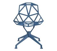 Chaise pivotante avec quatre pieds Chair One 4Star titanium and polyester fluorinated lacquered