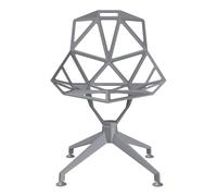 Chaise pivotante avec quatre pieds Chair One 4Star titanium and polyester fluorinated lacquered