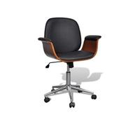 Chaise pivotante Bois courbé et similicuir