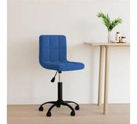 Chaise pivotante de bureau Bleu Velours