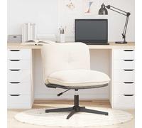 Chaise pivotante de bureau Crème Tissu chaise chaise d'ordinateur vidaXL