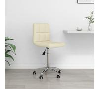 Chaise pivotante de bureau Crème Tissu334315