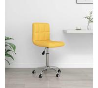 vidaXL Chaise de bureau pivotante en tissu Jaune moutarde
