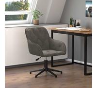 vidaXL Chaise de bureau pivotante 344856 Gris clair velours