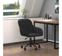 Chaise Pivotante de Bureau Gris Foncé Velours Chaise d'Ordinateur Siège vidaXL