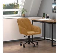 Chaise Pivotante de Bureau Gris Foncé Velours Chaise d'Ordinateur Siège vidaXL