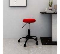 Chaise Pivotante de Bureau Gris Foncé Velours Siège Tabouret de Travail vidaXL