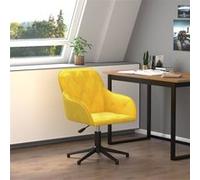 Chaise pivotante de bureau Jaune Velours Jaune G