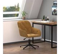 Vidaxl Chaise Pivotante De Bureau Marron Velours Marron