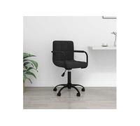 vidaXL Siège de bureau pivotant ergonomique Velours noir Hauteur réglable