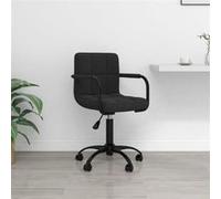 vidaXL Siège de bureau pivotant ergonomique Velours noir Hauteur réglable
