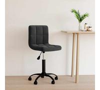 Chaise Pivotante de Bureau Noir Velours Siège Ordinateur Ergonomique vidaXL