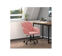 Chaise pivotante de bureau Rose Velours