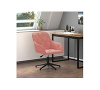 Chaise pivotante de bureau Rose Velours