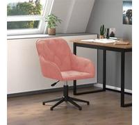 Chaise pivotante de bureau Rose Velours G