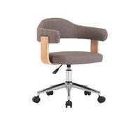 vidaXL Chaise pivotante de bureau Taupe Bois courbé et tissu3054841 Taupe G