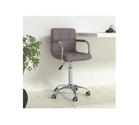 Chaise Pivotante de Bureau Taupe Tissu Fauteuil Siège d'Ordinateur vidaXL