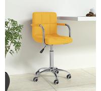 Chaise pivotante de bureau Jaune moutarde Tissu Jaune G