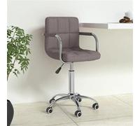Chaise pivotante de bureau Taupe Tissu Taupe G